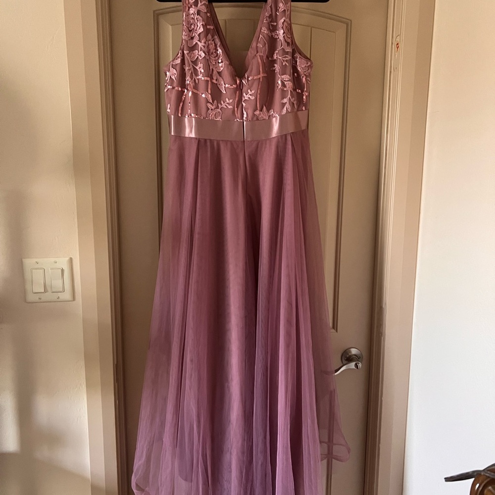 Ever Pretty Mauve Embroidered Dress